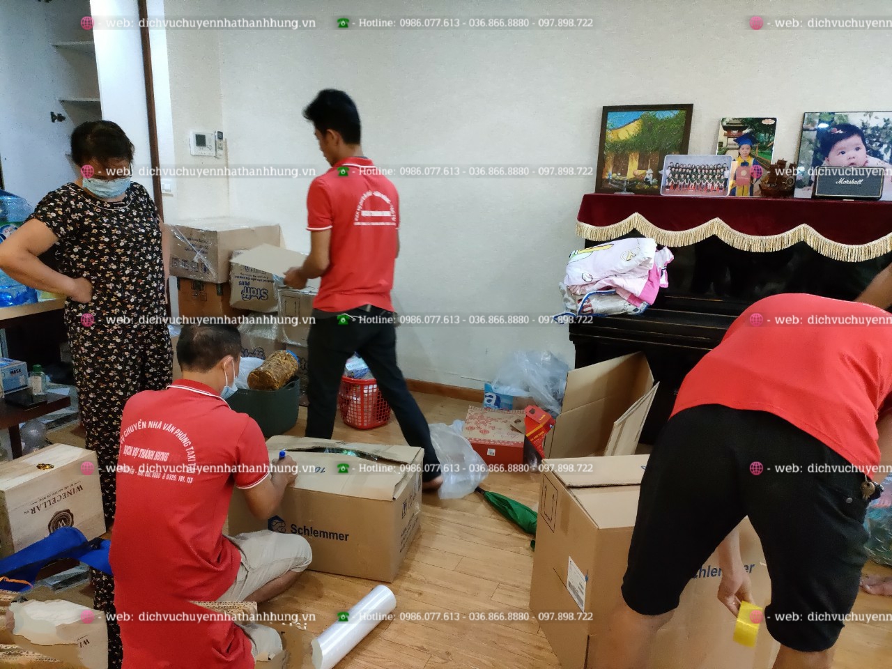 Đóng gói đồ đạc và vận chuyển