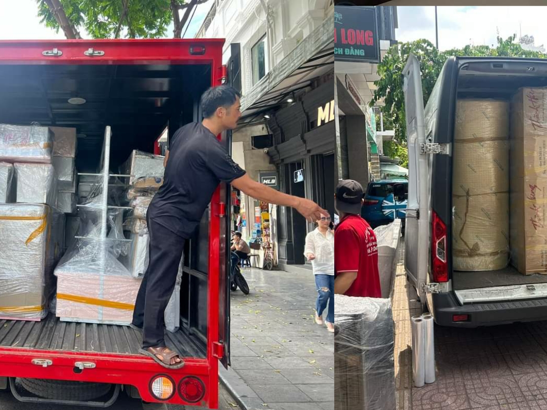 Xe tải Thành Hưng chở đồ đạc
